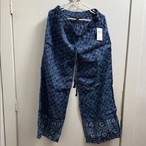 Lauren Ralph Lauren Blue Textured Pants